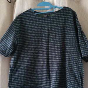 Marimekko for Uniqlo blue and green t-shirt